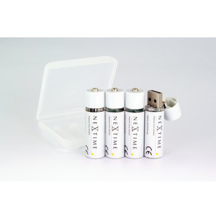 USB Batteri AA Uppladdningsbart 4-pack