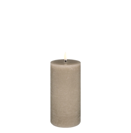 (B) UYUNI Pillar LED Candle - Sandstone - 7,8 x 15,2 CM