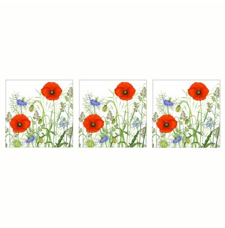 Poppy Field Servett 33x33 cm 3 st 20-pack