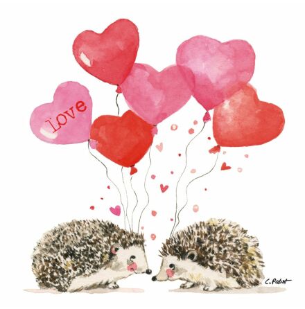Hedgehogs in Love Servett 33 cm 3 st 20-pack