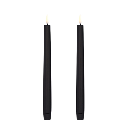 UYUNI LED Kronljus Plain Black Smooth 2,3x25 cm 2-pack