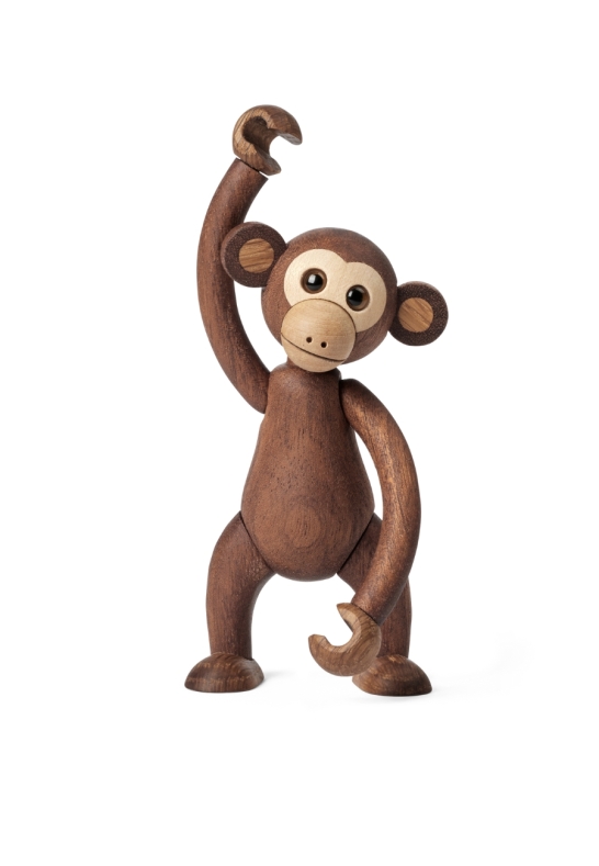 Flip Apa Trädekoration 11 cm Mahogny