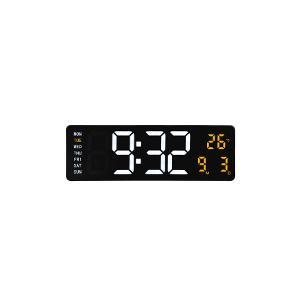 Super Digi Digital Vggklocka 39 cm Svart