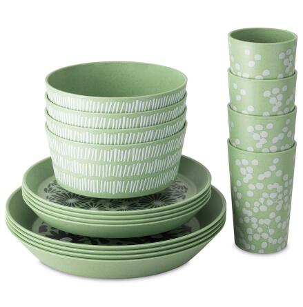BLOMSTER SET nature leaf green 16 delar