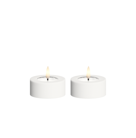 V�rmeljus Metall Utomhus Vit �6,5 cm 2-pack