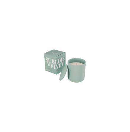 SOFT PORCELAIN SCENTED CANDLE + GREEN LID SUBLIME VELVET
