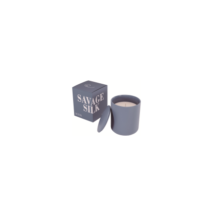 SOFT PORCELAIN SCENTED CANDLE + NIGHT BLUE LID SAVAGE SILK